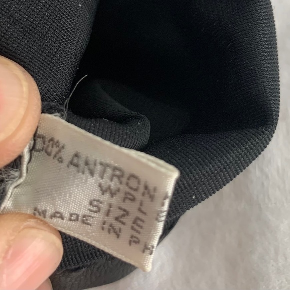 Vintage Black Leather Long Gloves Size 7 - Picture 4 of 4